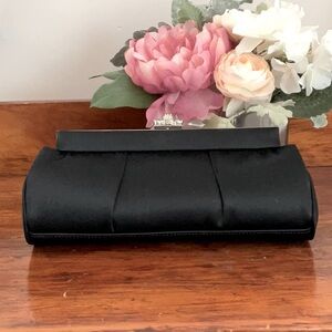 Carlisle Black Satin Evening Clutch